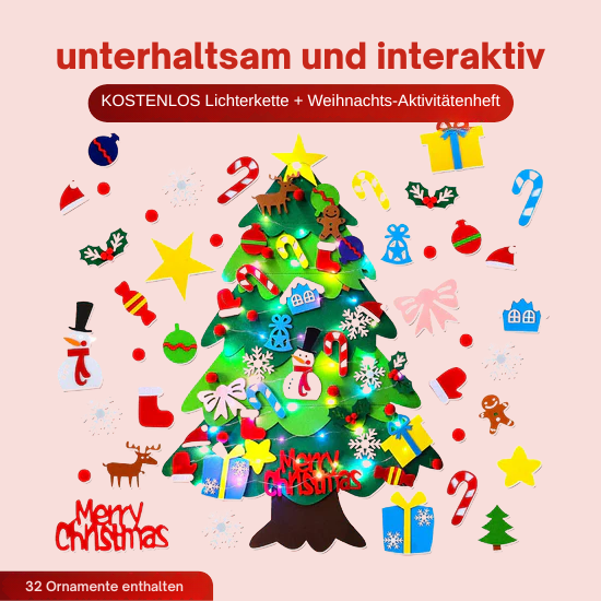 Felt Weihnachtsbaum - Interaktiver Spaß für Kinder