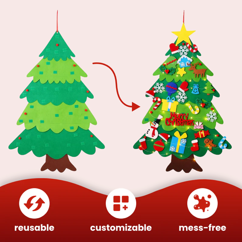 Felt Weihnachtsbaum - Interaktiver Spaß für Kinder